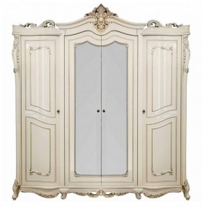 Шкаф 4-х створчатый Джоконда (крем) в Кургане - kurgan.ok-mebel.com | фото